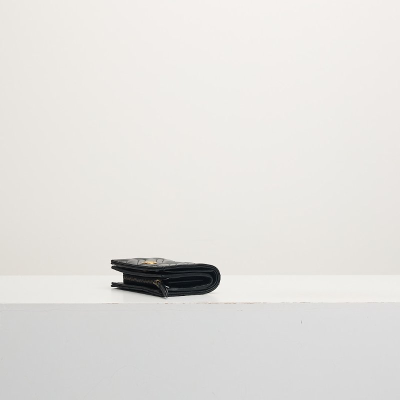 Gucci marmont 對開短夾/黑牛皮-3