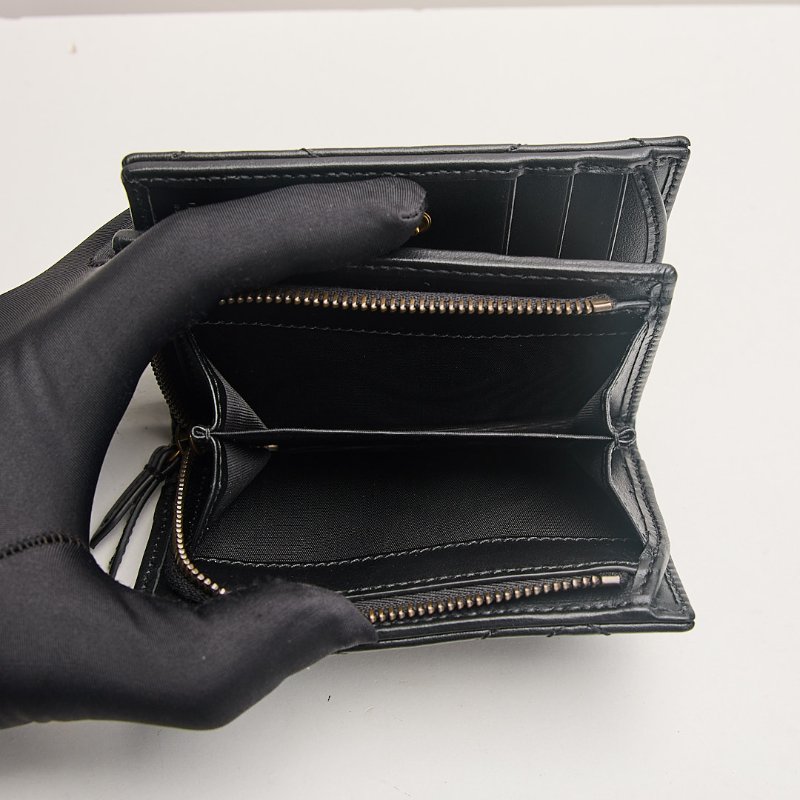 Gucci marmont 對開短夾/黑牛皮-15