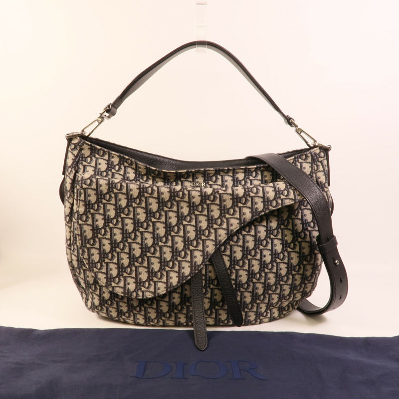 Dior 帆布Saddle手挽肩背兩用袋-9