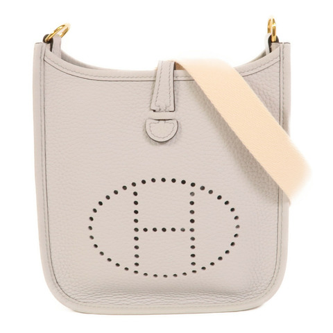 HERMES Clemence皮革Evelyne TPM肩背袋Bleu Glacier