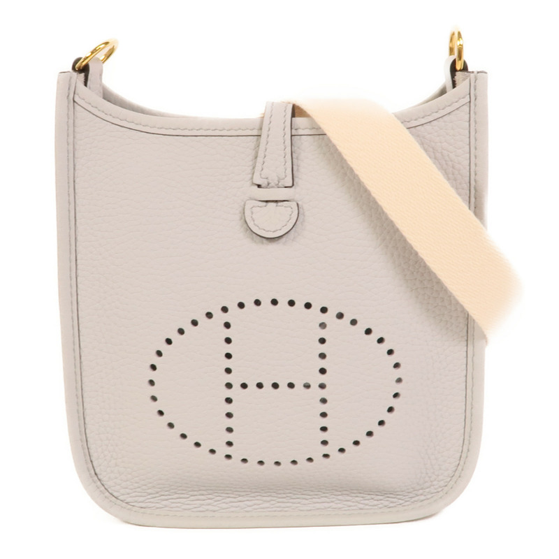 HERMES Clemence皮革Evelyne TPM肩背袋Bleu Glacier-0