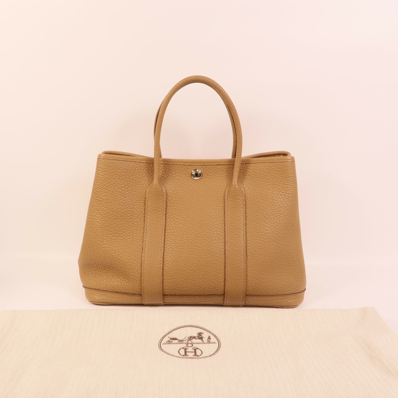 HERMES Negonda皮革Garden Party TPM手挽袋Biscuit-7