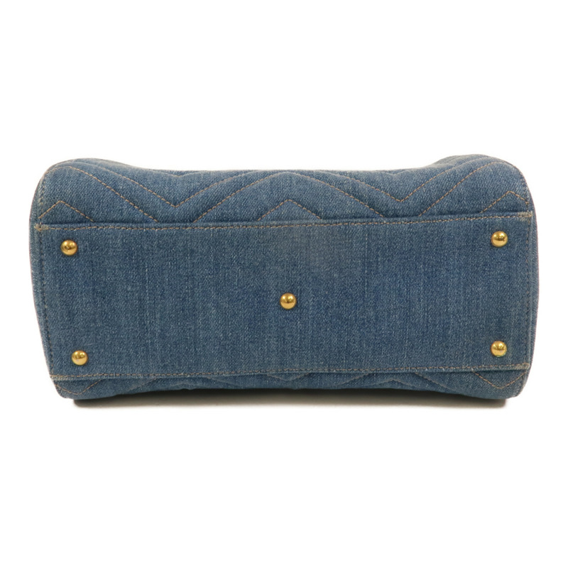 GUCCI Denim GG Marmont Matelasse手挽肩背兩用袋-3