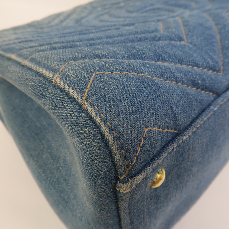GUCCI Denim GG Marmont Matelasse手挽肩背兩用袋-12