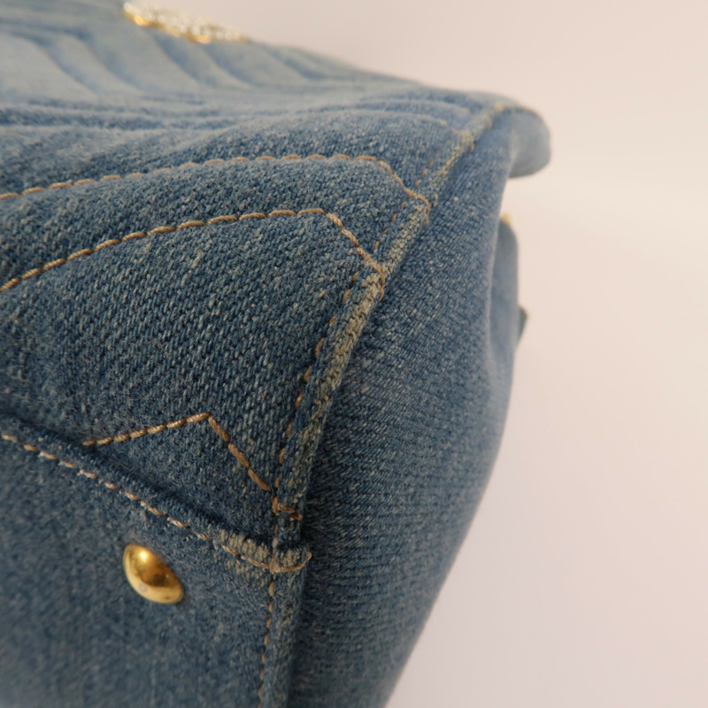 GUCCI Denim GG Marmont Matelasse手挽肩背兩用袋-15