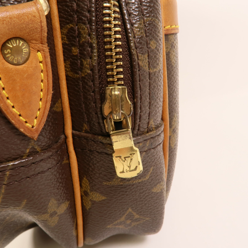 LOUIS VUITTON Monogram Reporter PM金扣肩背袋棕色-7