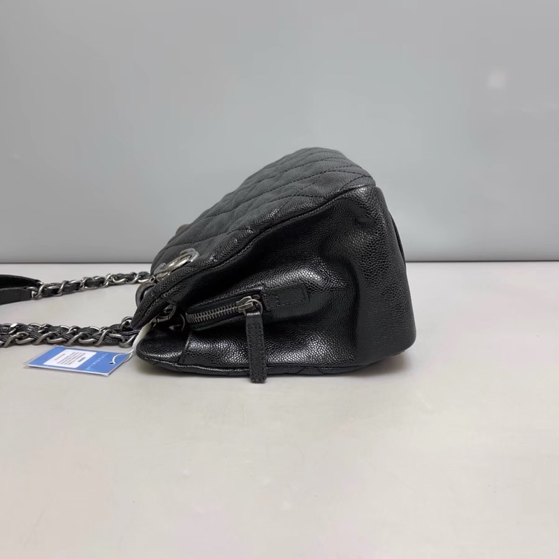 #99新 #荔枝皮 #全配🈶購證 香奈兒黑銀tote托特包🉑肩背-6