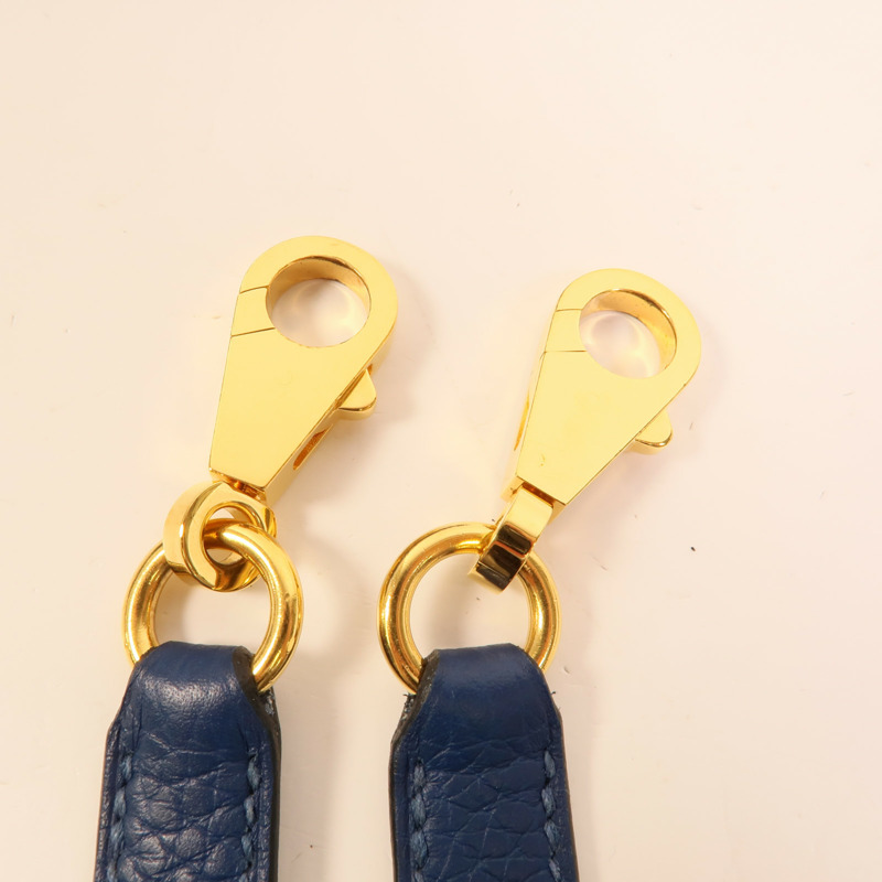 HERMES Togo皮革Kelly 28手挽肩背兩用袋Blue Brighton-8