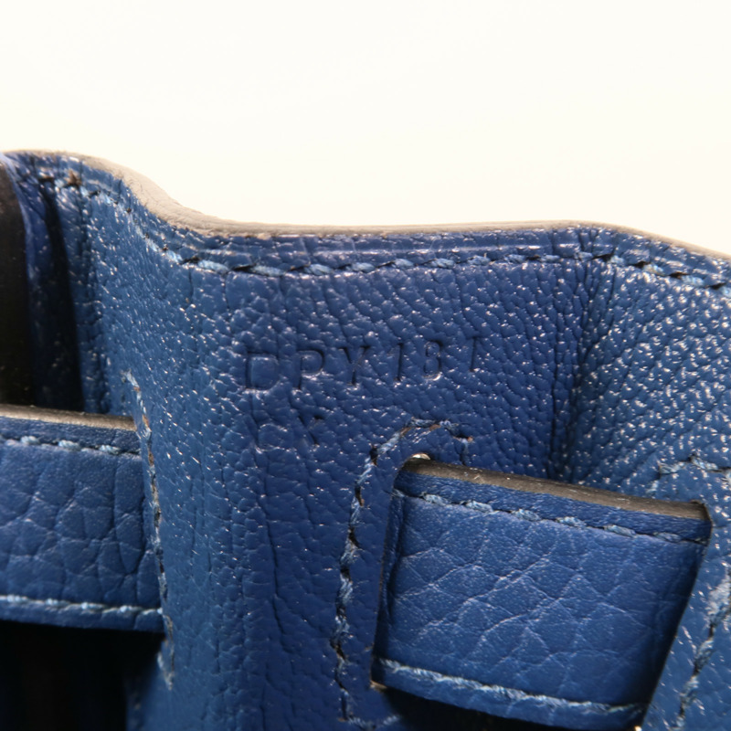 HERMES Togo皮革Kelly 28手挽肩背兩用袋Blue Brighton-11