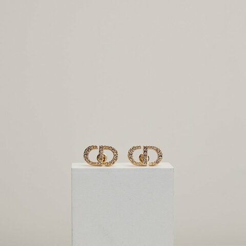 二手DIOR Petit CD水晶耳環