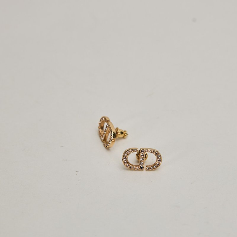二手DIOR Petit CD水晶耳環-6