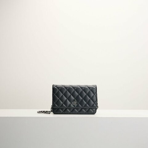 二手Chanel woc 黑銀羊