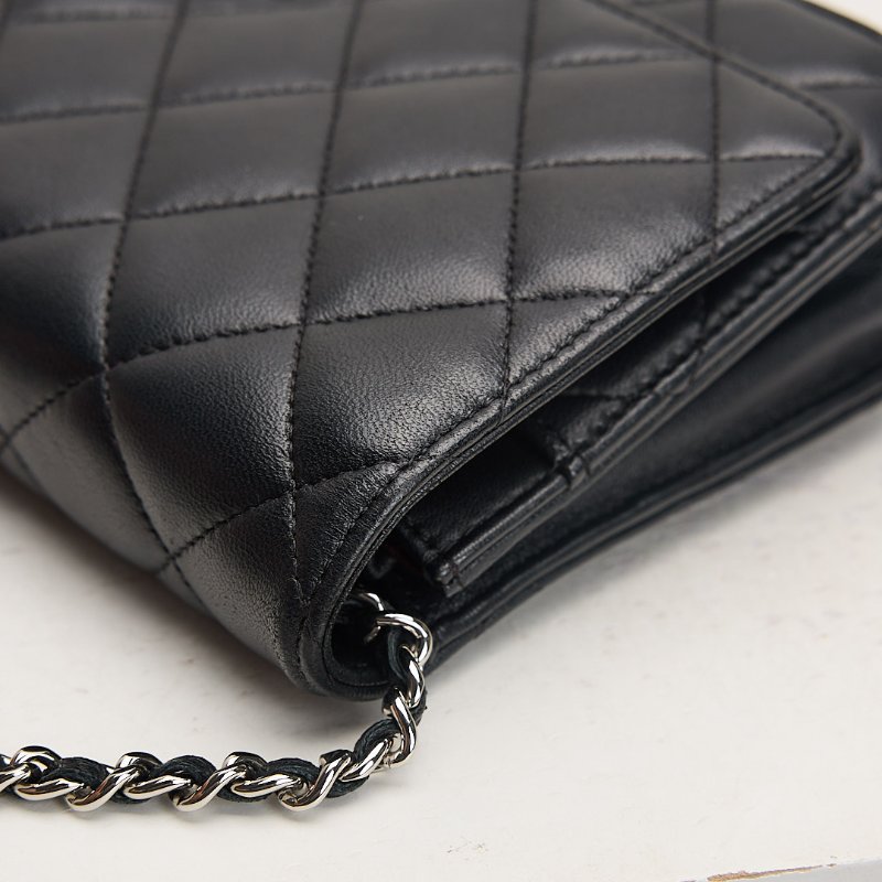 二手Chanel woc 黑銀羊-11