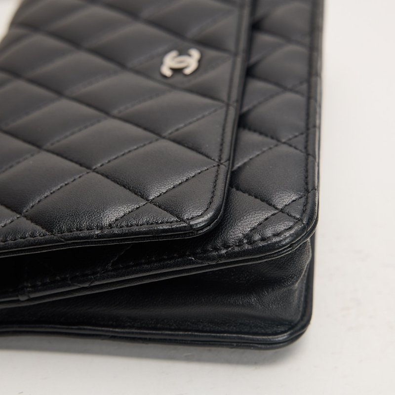 二手Chanel woc 黑銀羊-12