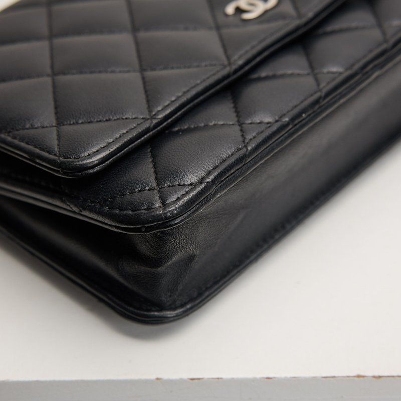 二手Chanel woc 黑銀羊-13