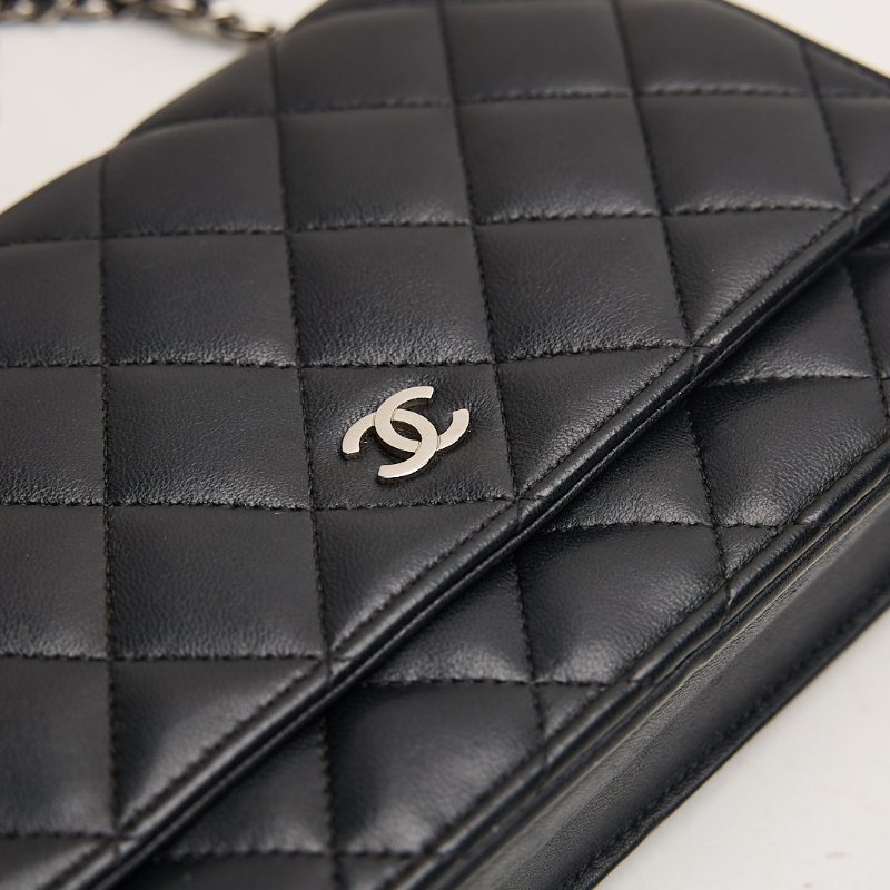 二手Chanel woc 黑銀羊-14