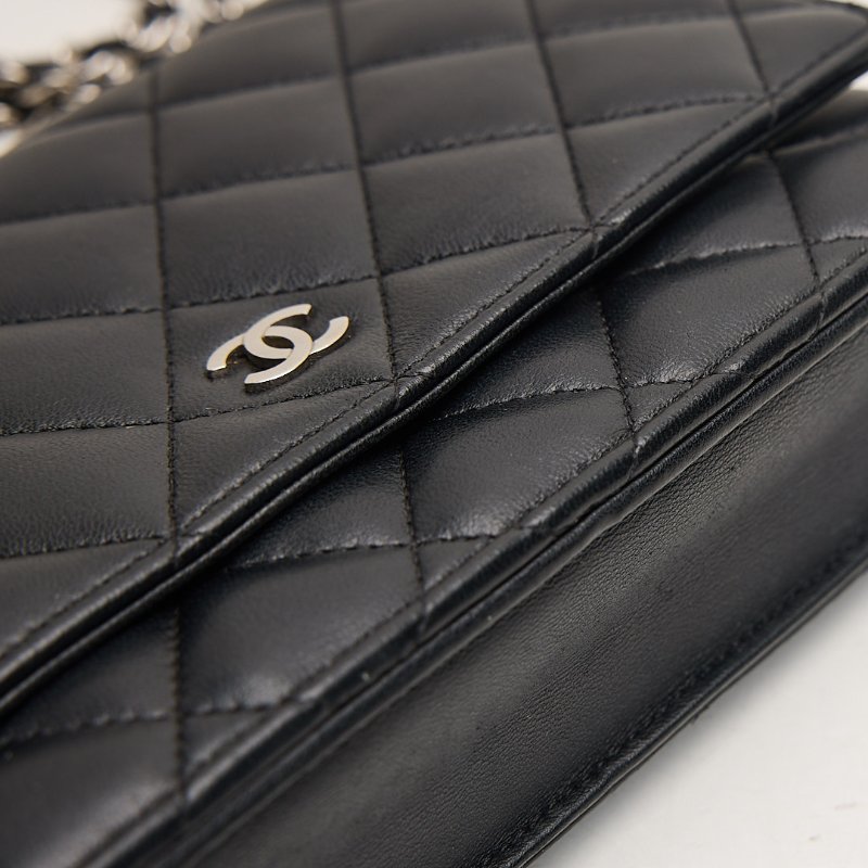 二手Chanel woc 黑銀羊-15
