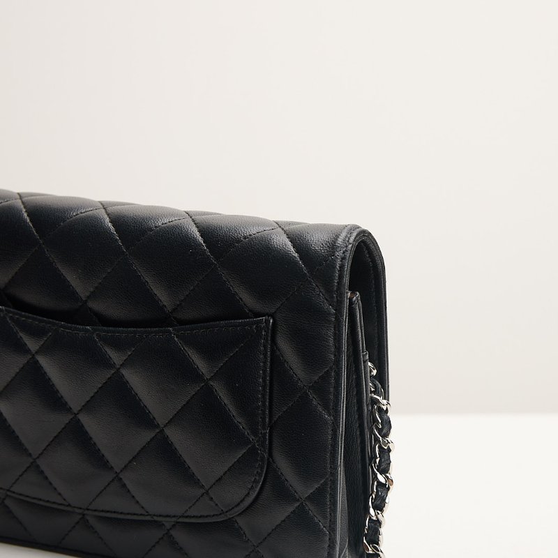 二手Chanel woc 黑銀羊-16