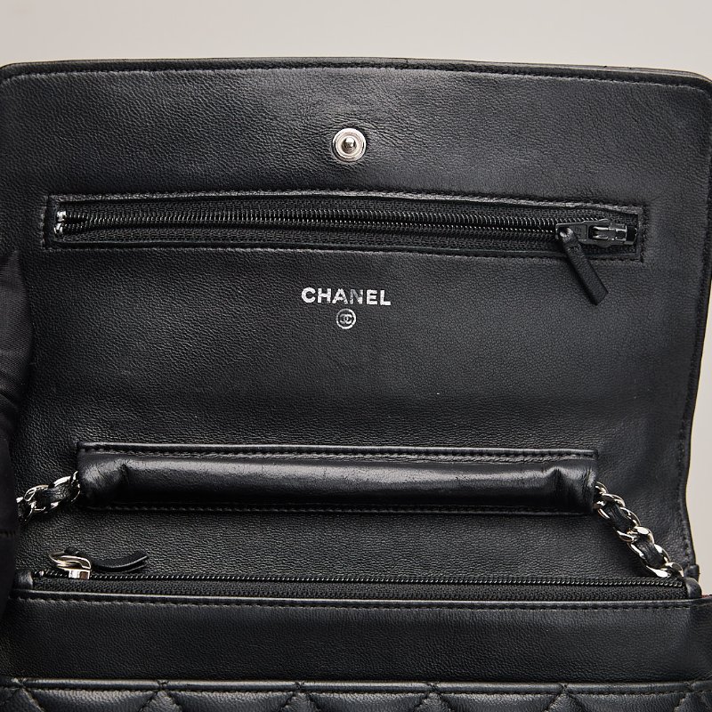 二手Chanel woc 黑銀羊-18