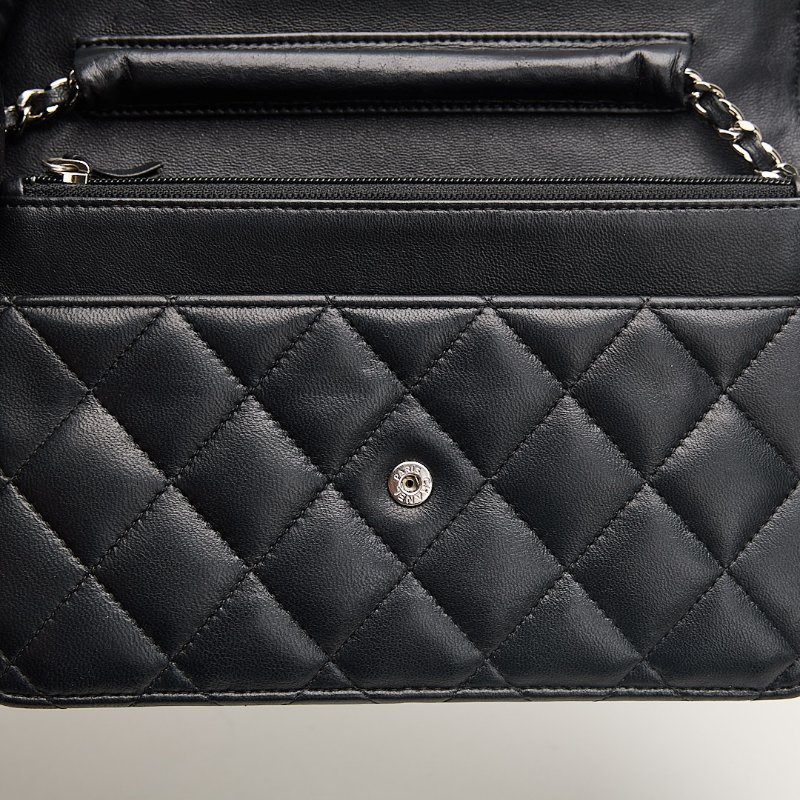 二手Chanel woc 黑銀羊-19