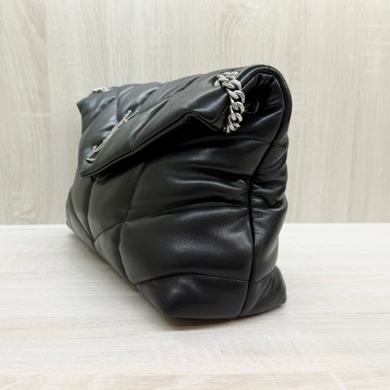 YSL🖤✨黑色羊皮中號Puffer側背包577475-3