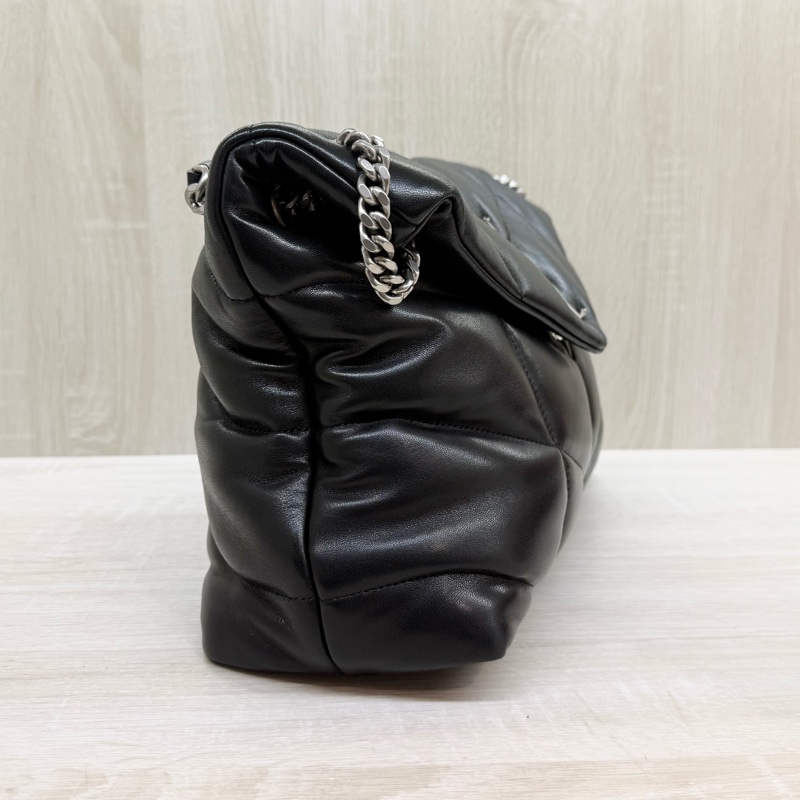 YSL🖤✨黑色羊皮中號Puffer側背包577475-4