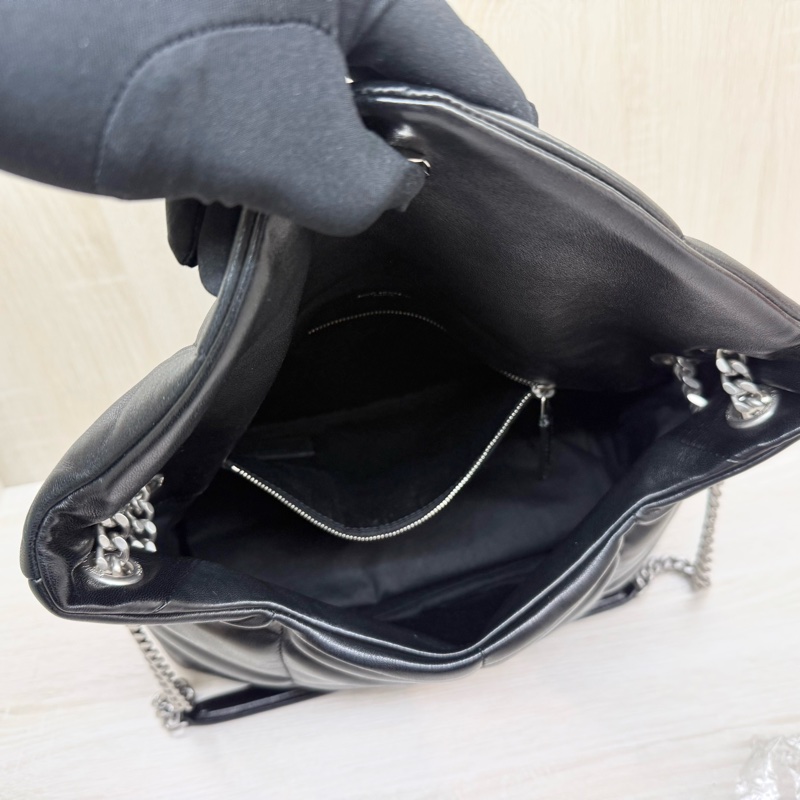 YSL🖤✨黑色羊皮中號Puffer側背包577475-9