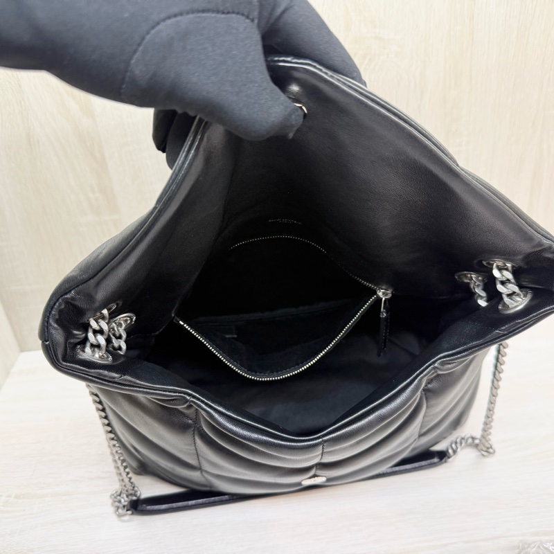 YSL🖤✨黑色羊皮中號Puffer側背包577475-10