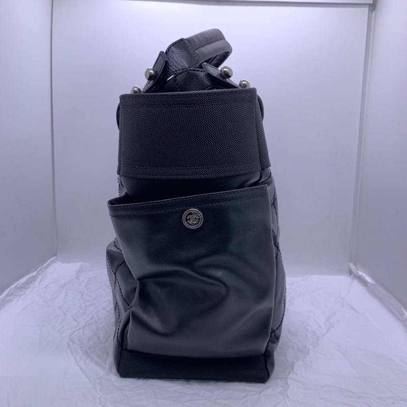 Chanel香奈兒黑色托特包，鐳射15開-2