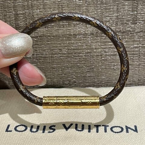 【全新現貨】Louis Vuitton LV Confidential 經典 Monogram 帆布手鐲 尺寸:17