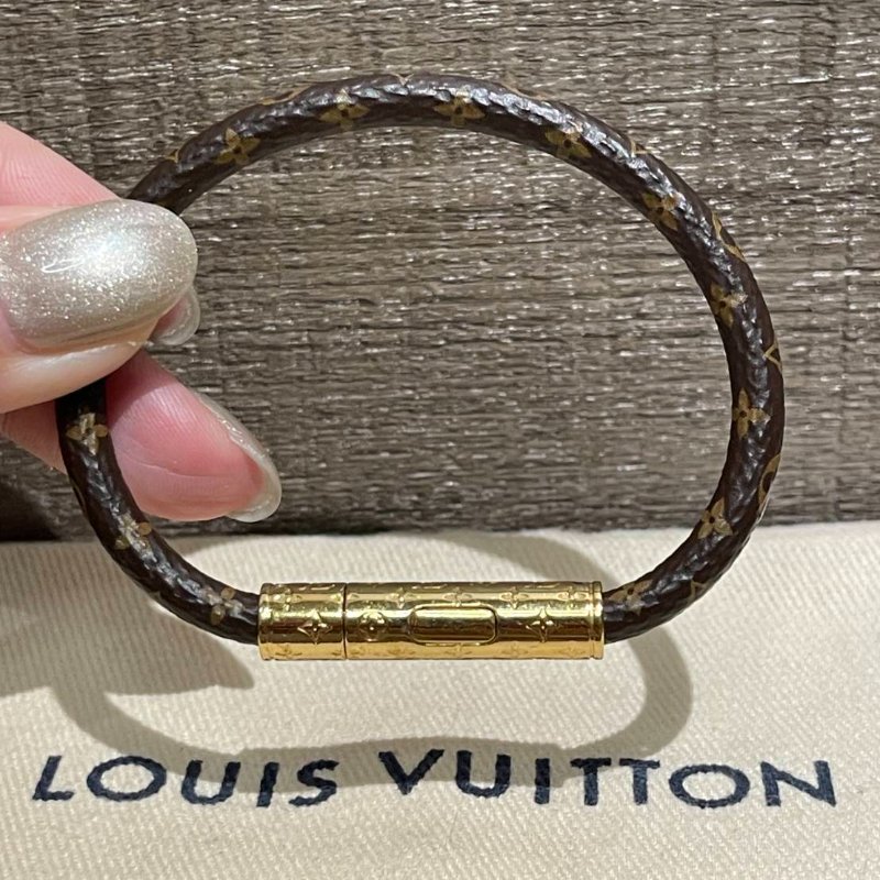 【全新現貨】Louis Vuitton LV Confidential 經典 Monogram 帆布手鐲 尺寸:17-0