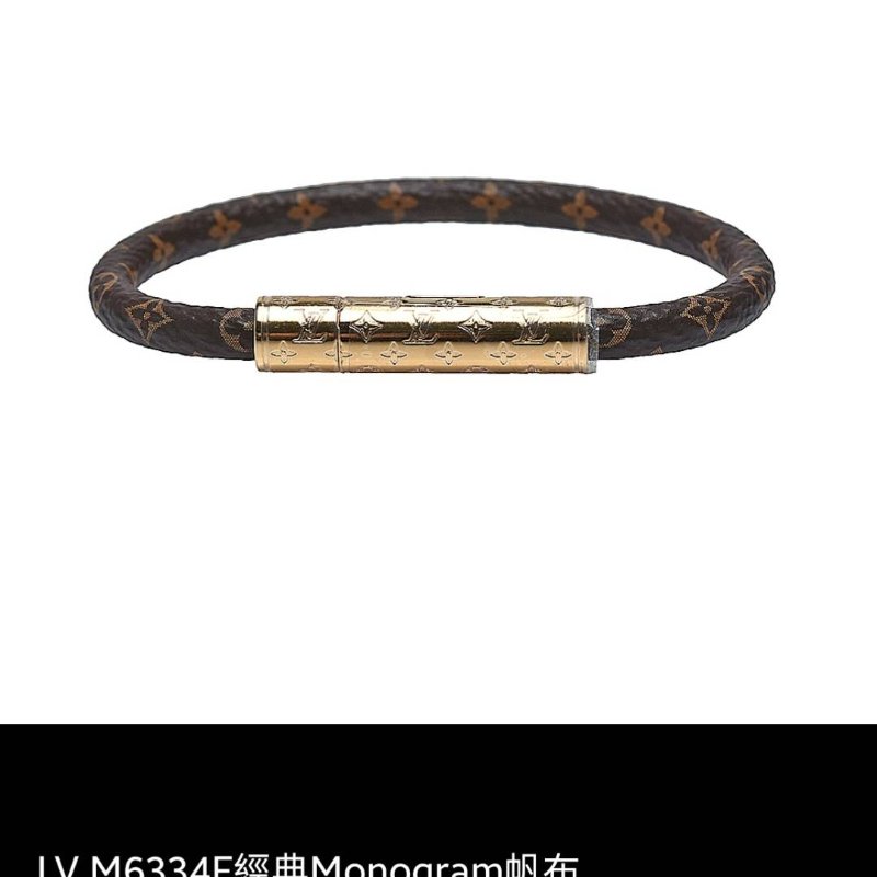 【全新現貨】Louis Vuitton LV Confidential 經典 Monogram 帆布手鐲 尺寸:17-9
