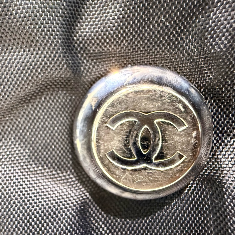 CHANEL旅行袋🖤黑帆布銀釦保齡球手提包A33106-8