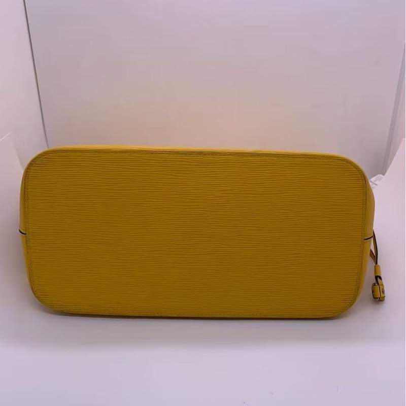 二手Lv neverfull 中號黃色水波紋購物袋，louis vuttion neverfull epi-3