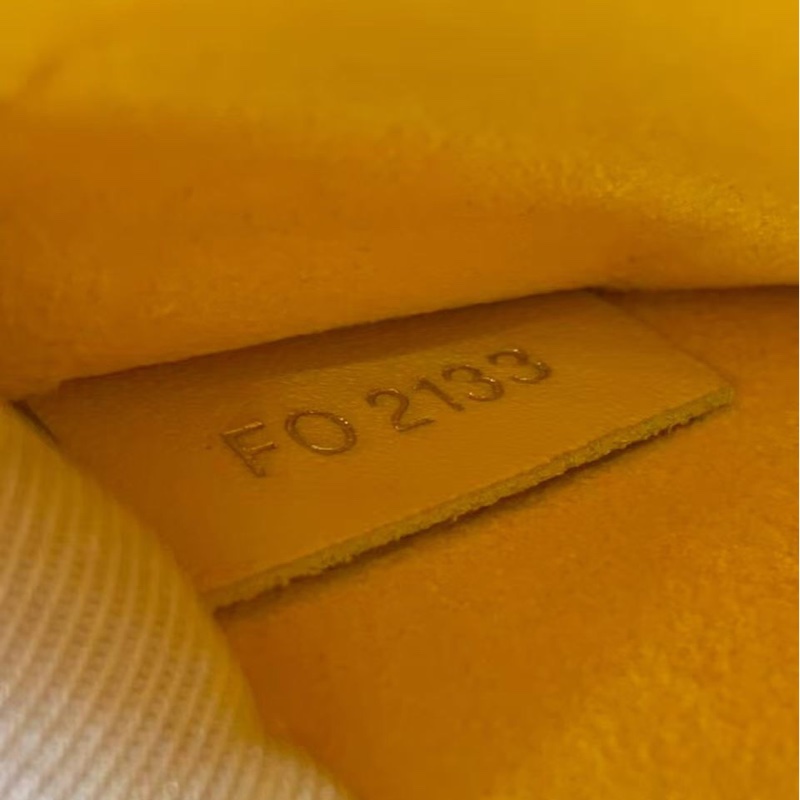 二手Lv neverfull 中號黃色水波紋購物袋，louis vuttion neverfull epi-7