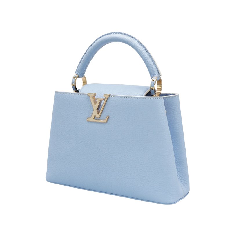 Louis Vuitton 展示品 Capucine BB 粒面牛皮手提斜背包(M24575-糖果藍)-1