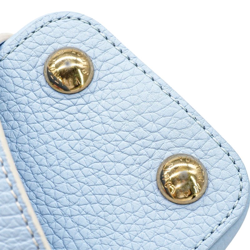 Louis Vuitton 展示品 Capucine BB 粒面牛皮手提斜背包(M24575-糖果藍)-6
