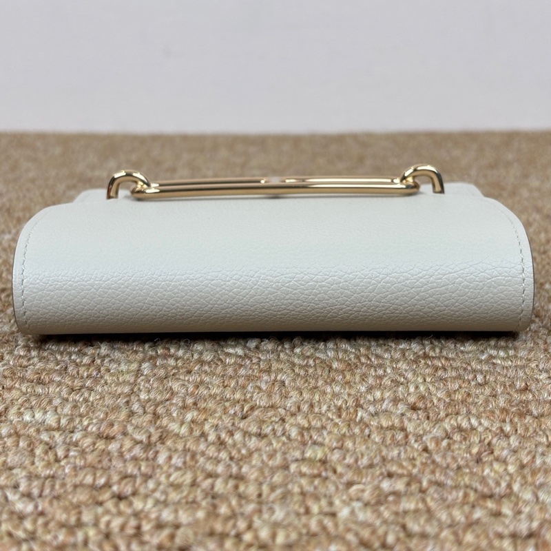 99新Hermès愛馬仕 Roulis Slim 豬鼻子 奶昔白  mini U刻 12.5x2x11。-5