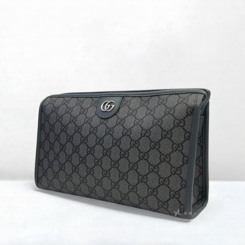 S5179-Gucci Ophidia GG 灰色塗層手拿包598234-2