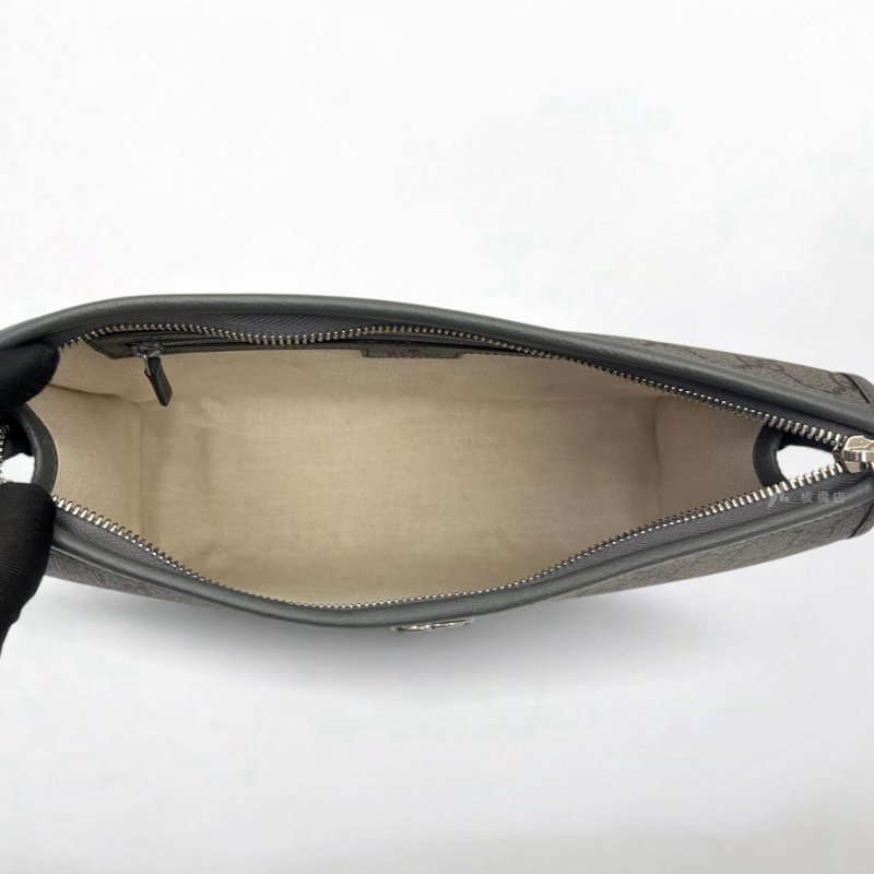 S5179-Gucci Ophidia GG 灰色塗層手拿包598234-5