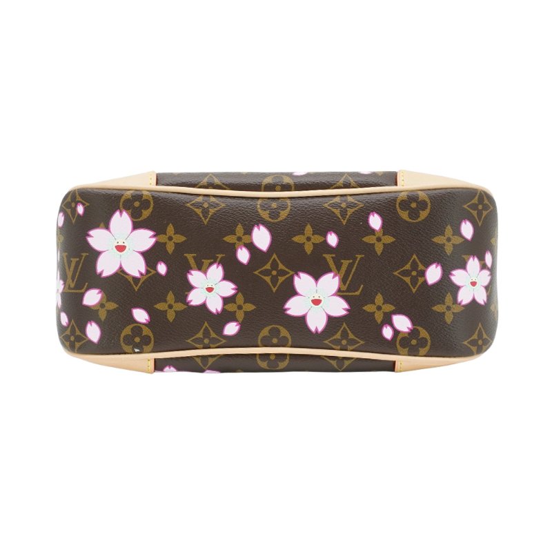 Louis Vuitton 展示品 Boulogne PM 櫻花圖案帆布手提/斜背包(M13265-咖)-3