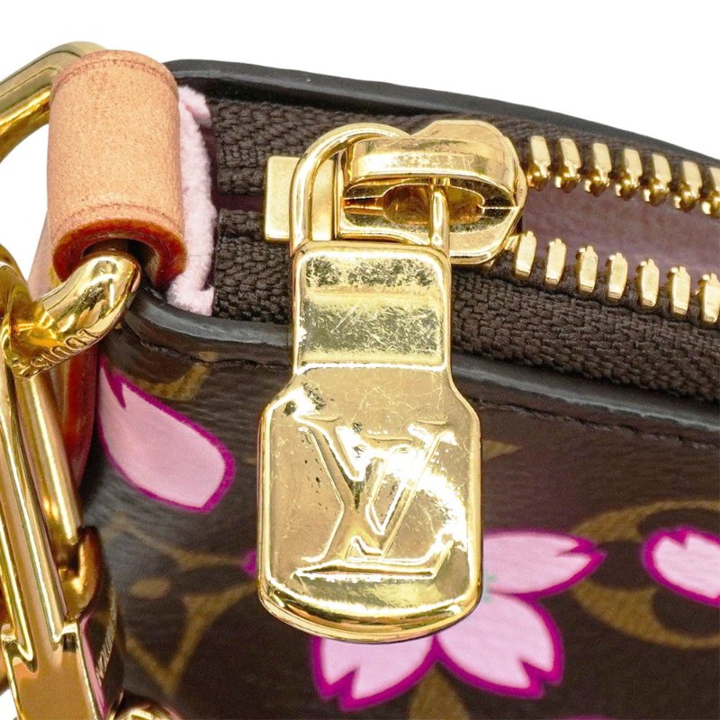 Louis Vuitton 展示品 Boulogne PM 櫻花圖案帆布手提/斜背包(M13265-咖)-6