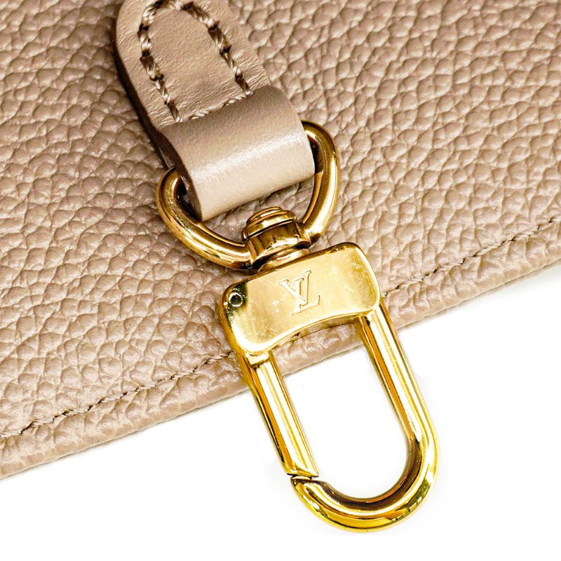 Louis Vuitton 展示品 OnTheGo MM 壓花牛皮手提肩背二用包(M45607-米)-5