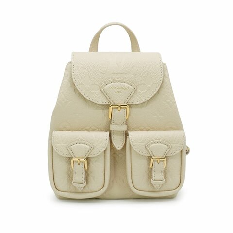 Louis Vuitton 展示品 壓紋牛皮後背包(M47106-奶油色)
