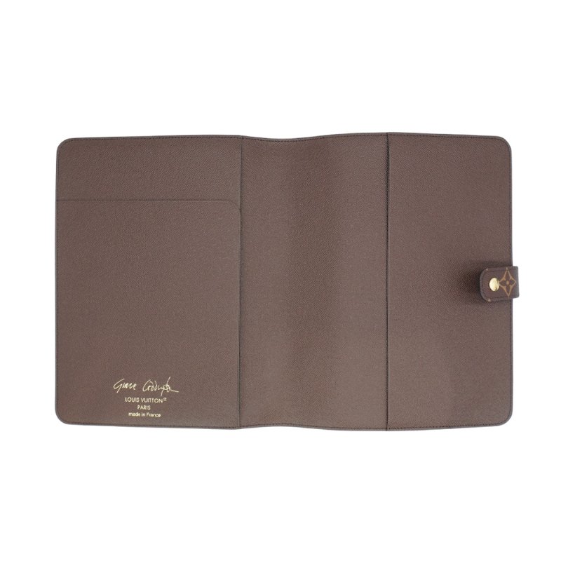 Louis Vuitton 貓咪印花 Desk 記事本封套-MM(GI1395-咖)-4