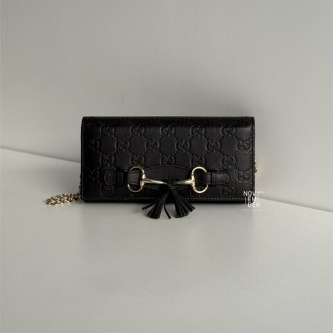 全新✨ Gucci 古馳 經典老花壓紋馬銜扣WOC