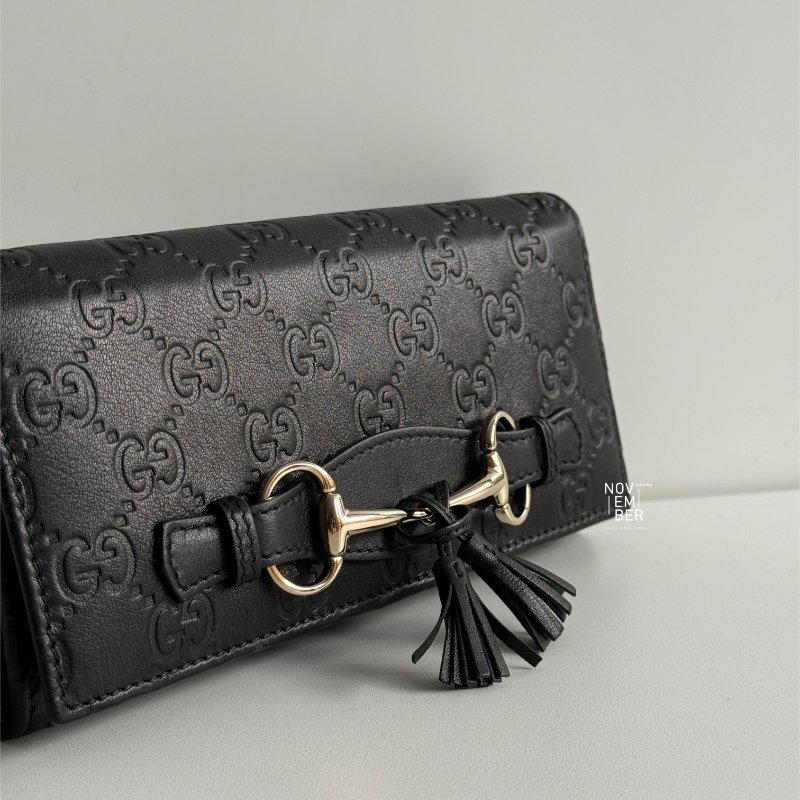 全新✨ Gucci 古馳 經典老花壓紋馬銜扣WOC-1