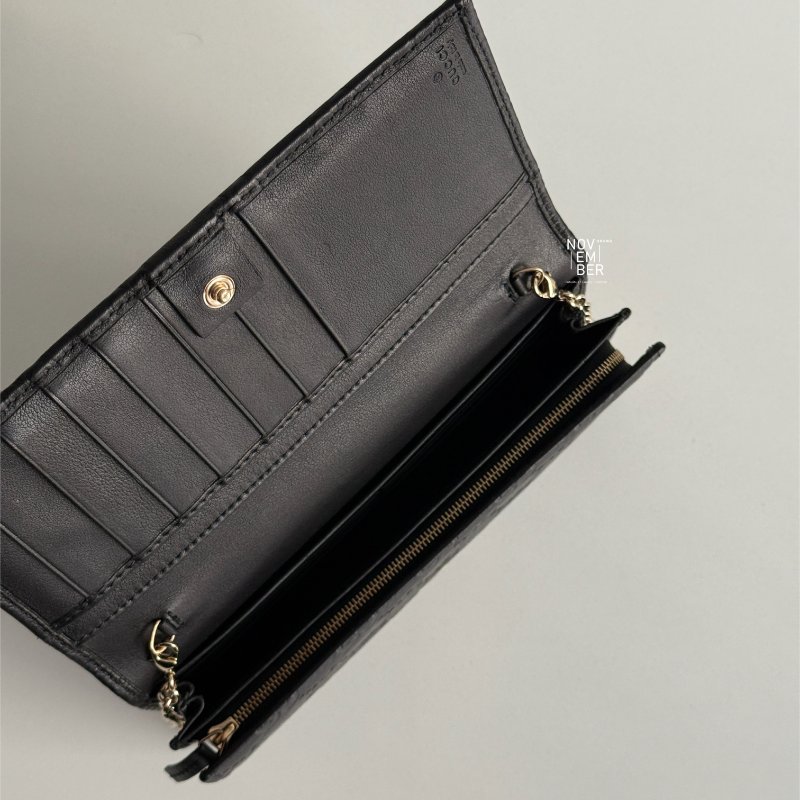 全新✨ Gucci 古馳 經典老花壓紋馬銜扣WOC-4