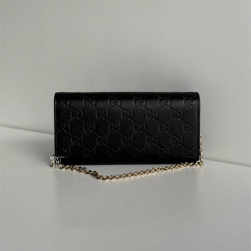 全新✨ Gucci 古馳 經典老花壓紋馬銜扣WOC-5