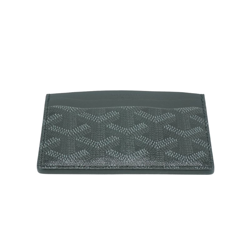 Goyard Saint-Sulpice 帆布單片4卡卡夾(黑/灰)-3